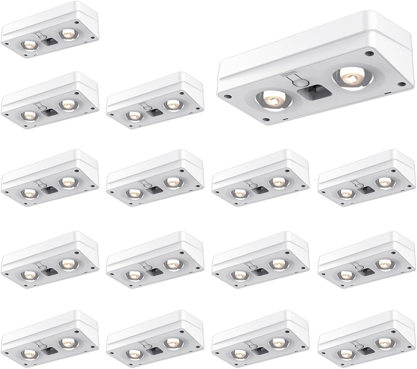 Solar Fence Lights 16 Pack with 12 Modes RGB Color Glow