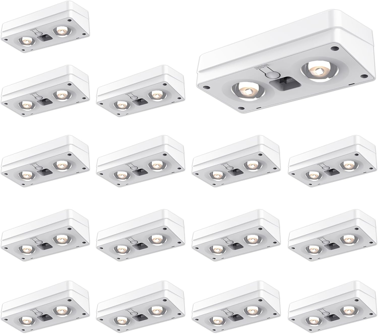 Solar Fence Lights 16 Pack with 12 Modes RGB Color Glow
