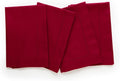 Red Cotton Linen Dinner Napkins Set of 4 - Hemstitch 20 in