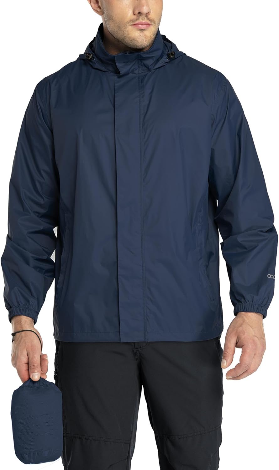 33,000ft Packable Rain Jacket for Men - Lightweight Waterproof