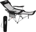 WEJOY 2-in-1 Reclining Camping Chair with Footrest for Comfort