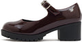 Soda Boxer-2 Girls Lug Sole Block Heel Mary Jane - Adjustable Strap