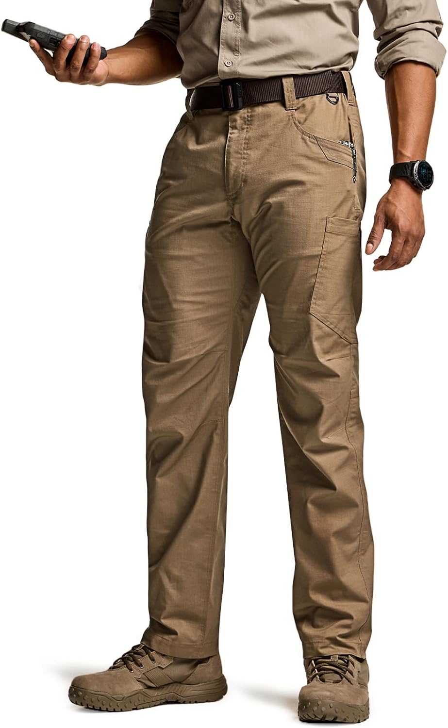 CQR Men's Utility Flex Cargo Pants for Tactical Comfort and Style