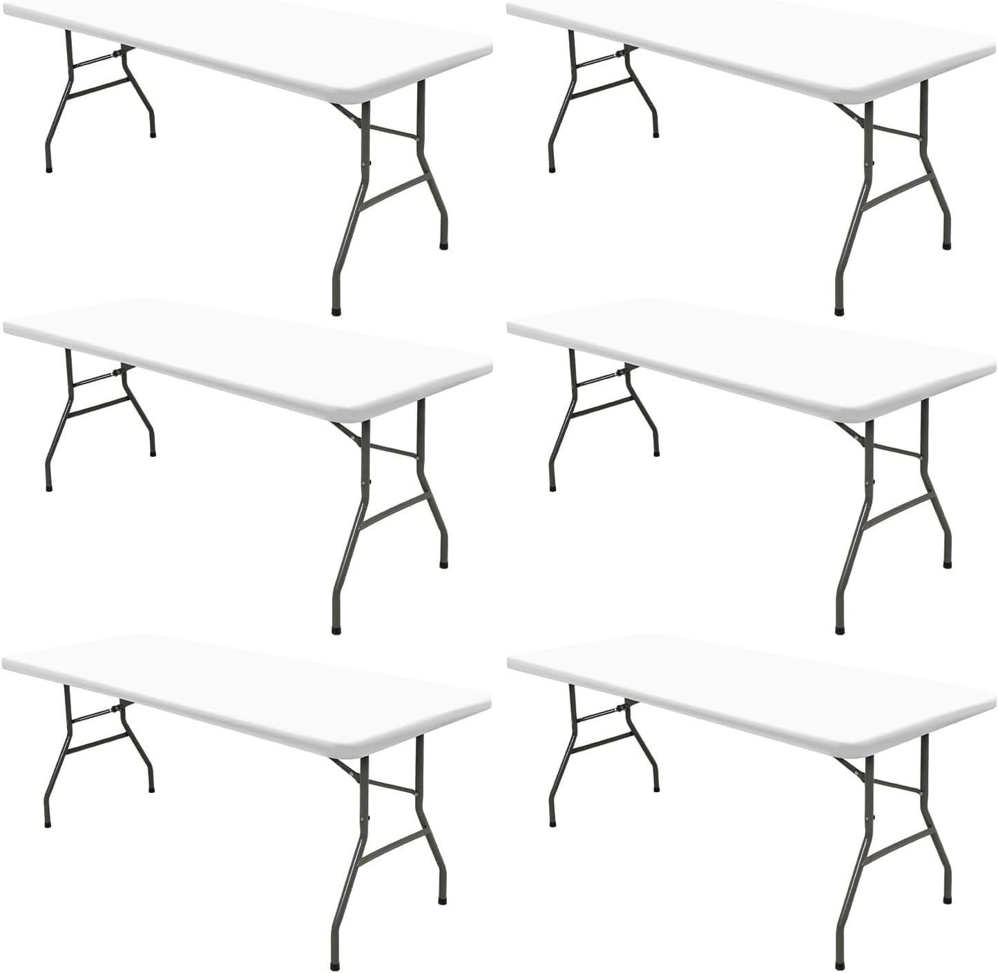 6 Pack Picnic Table Cover Fitted Tablecloths for 8 Foot Tables