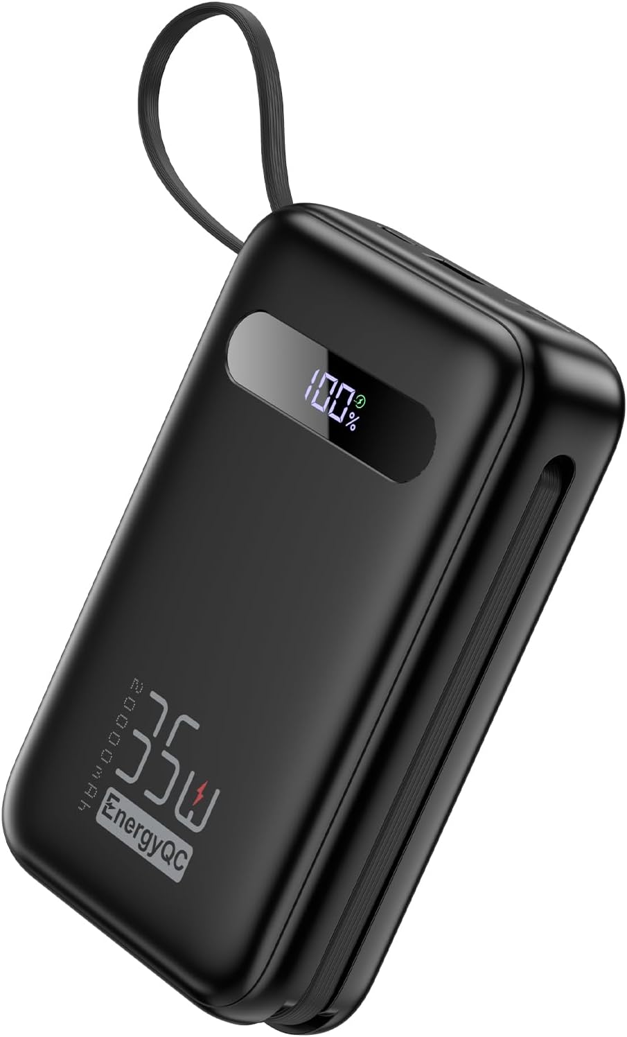 EnergyQC 20000mAh Portable Charger with Fast Charging Cables