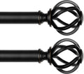 Curtain Rods 48 to 84 in 2 Pack - Telescoping Splicing Rods