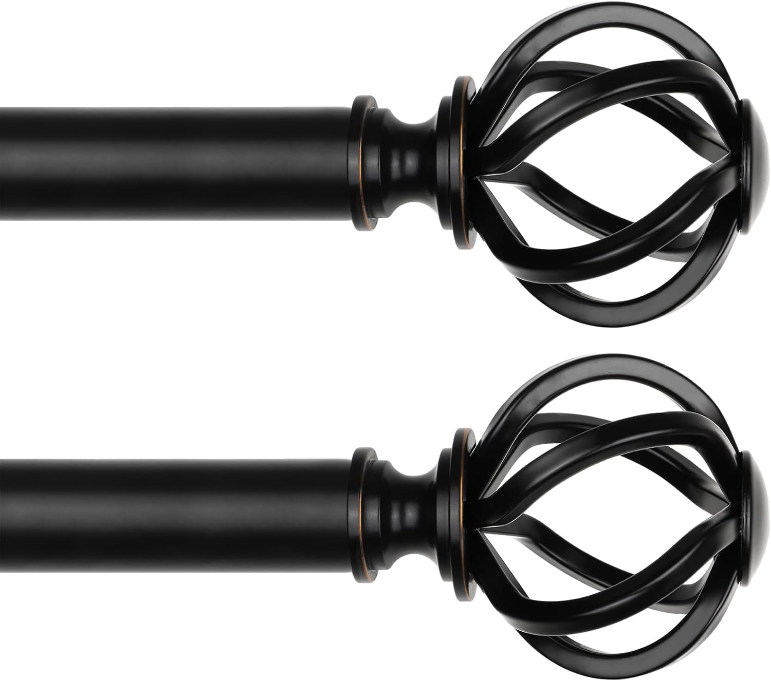 Telescoping Curtain Rods for Windows 48 to 84 Inch - Elegant Design