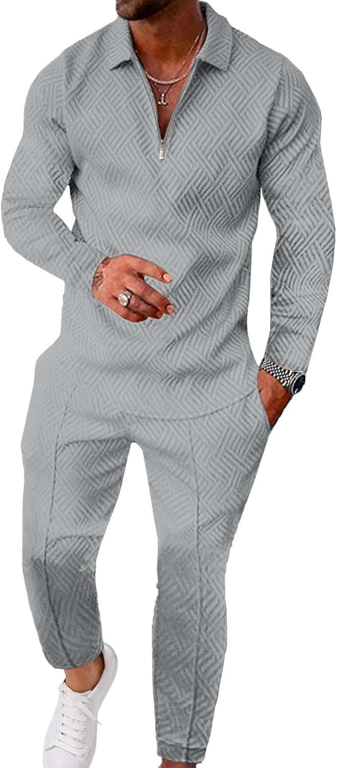 UOUA Mens 2 Piece Set Casual Outfits for Stylish Comfort