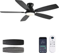 Ceiling Fans with Lights 52 in Low Profile Flush Mount - Quiet DC Home