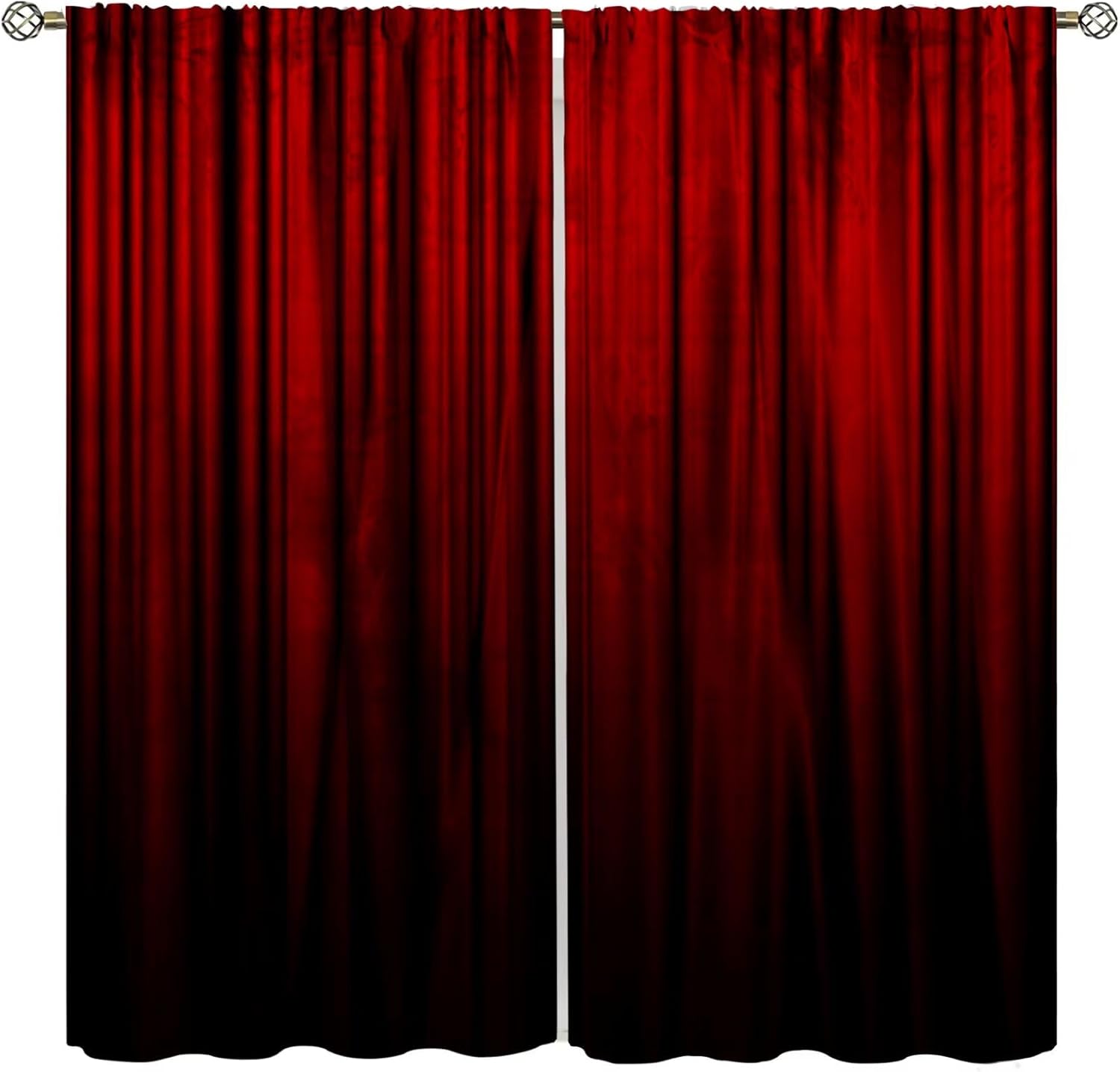 Gothic Style Blackout Curtains - 42x45 Inch Set