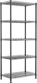 5-Wire Shelving Metal Storage Rack Adjustable Shelves - Compact 53.5in