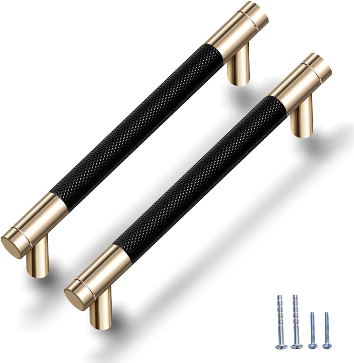 12 Pack 5 Inch Knurled Cabinet Handles for Stylish Interiors