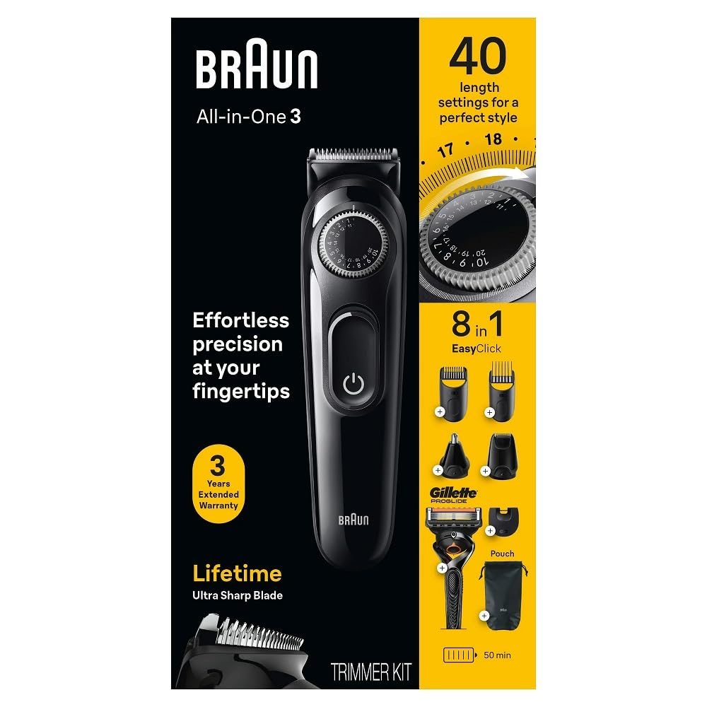 Braun All-in-One Style Kit 3470: Versatile 8-in-1 Trimmer