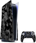 Carbon Fiber Gaming Skin for PS5 Bundle - Black Camo
