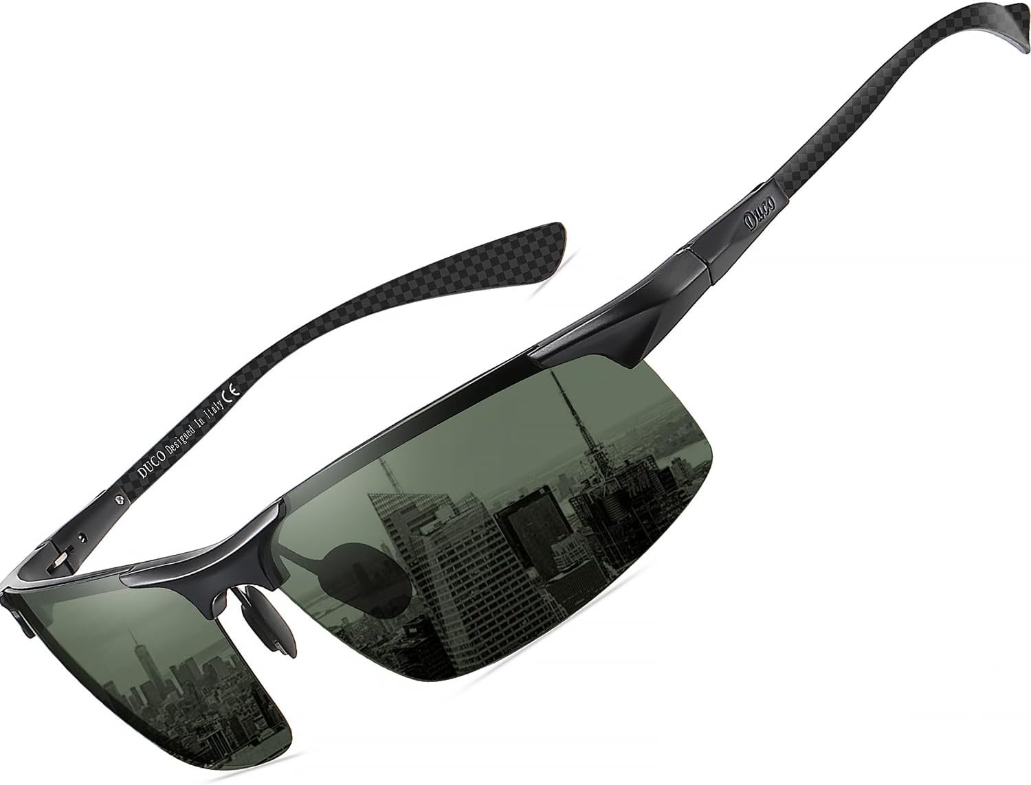 DUCO Mens Sunglasses with Polarized UV400 Protection for Sports