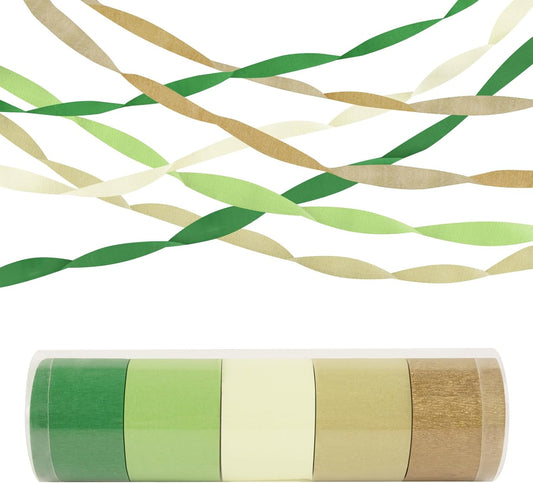 Boho Sage Green Crepe Paper Streamers - Stunning Party Decor