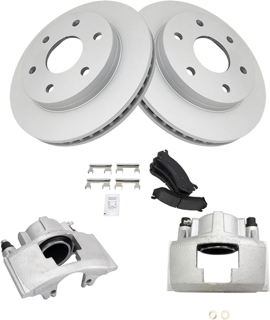 TRQ Front Brake Pad & Rotor Kit for 2000 Chevrolet Tahoe