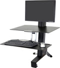 Ergotron WorkFit-S HD Single Monitor Standing Desk Converter - Smooth