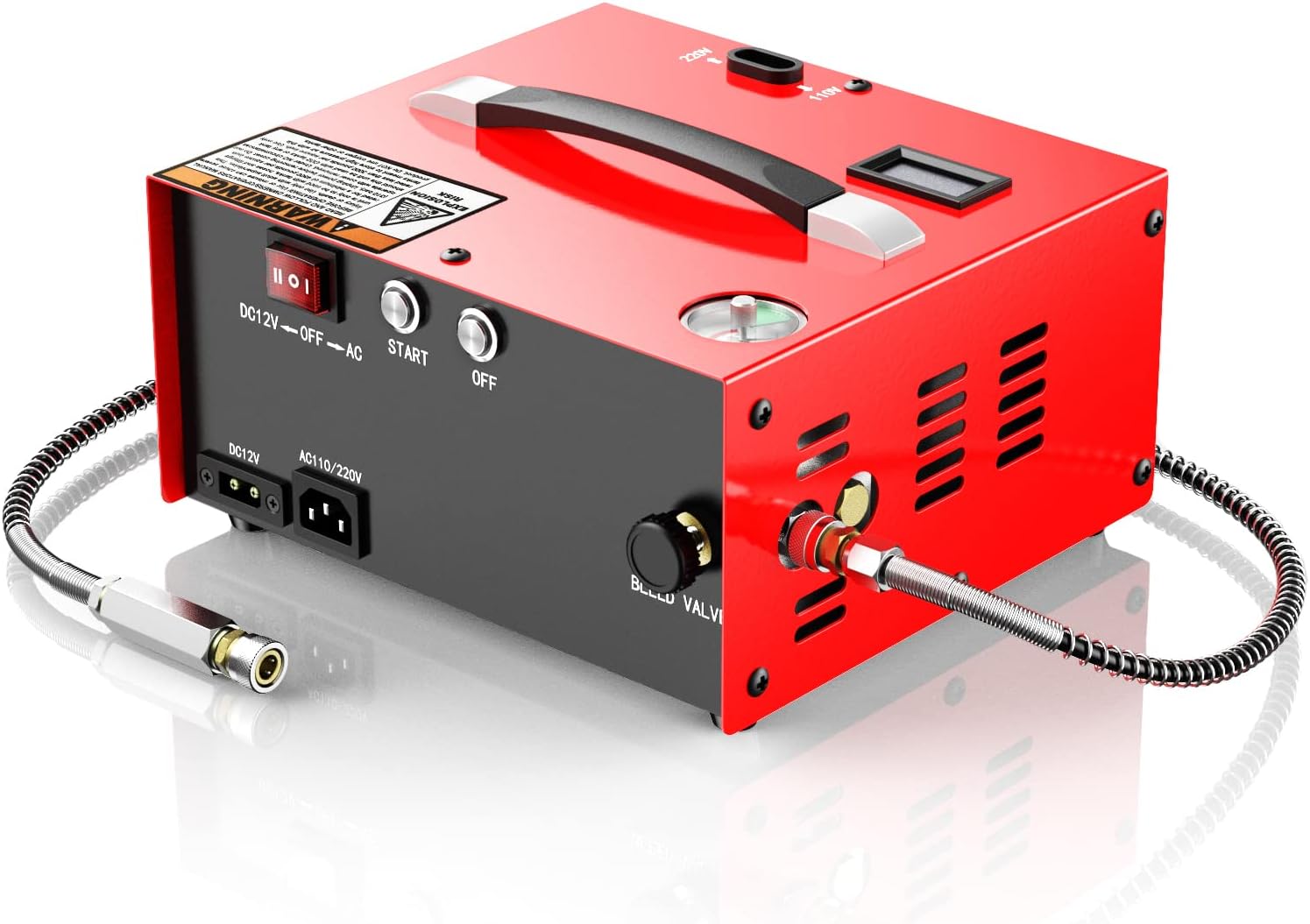 Portable CS1-I PCP Air Compressor: Oil & Water-Free, 4500Psi, Auto-Shutoff
