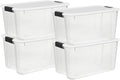 Sterilite 4 Pack Ultra Latching Box 70 Quart - Clear Stackable Storage