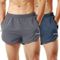TENJOY Men's Running Shorts with Zipper Pocket for Athletes