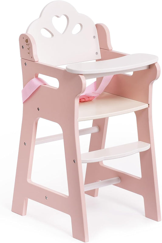 ROBOTIME High Chair for Pretend Play - Wooden Doll Furniture
