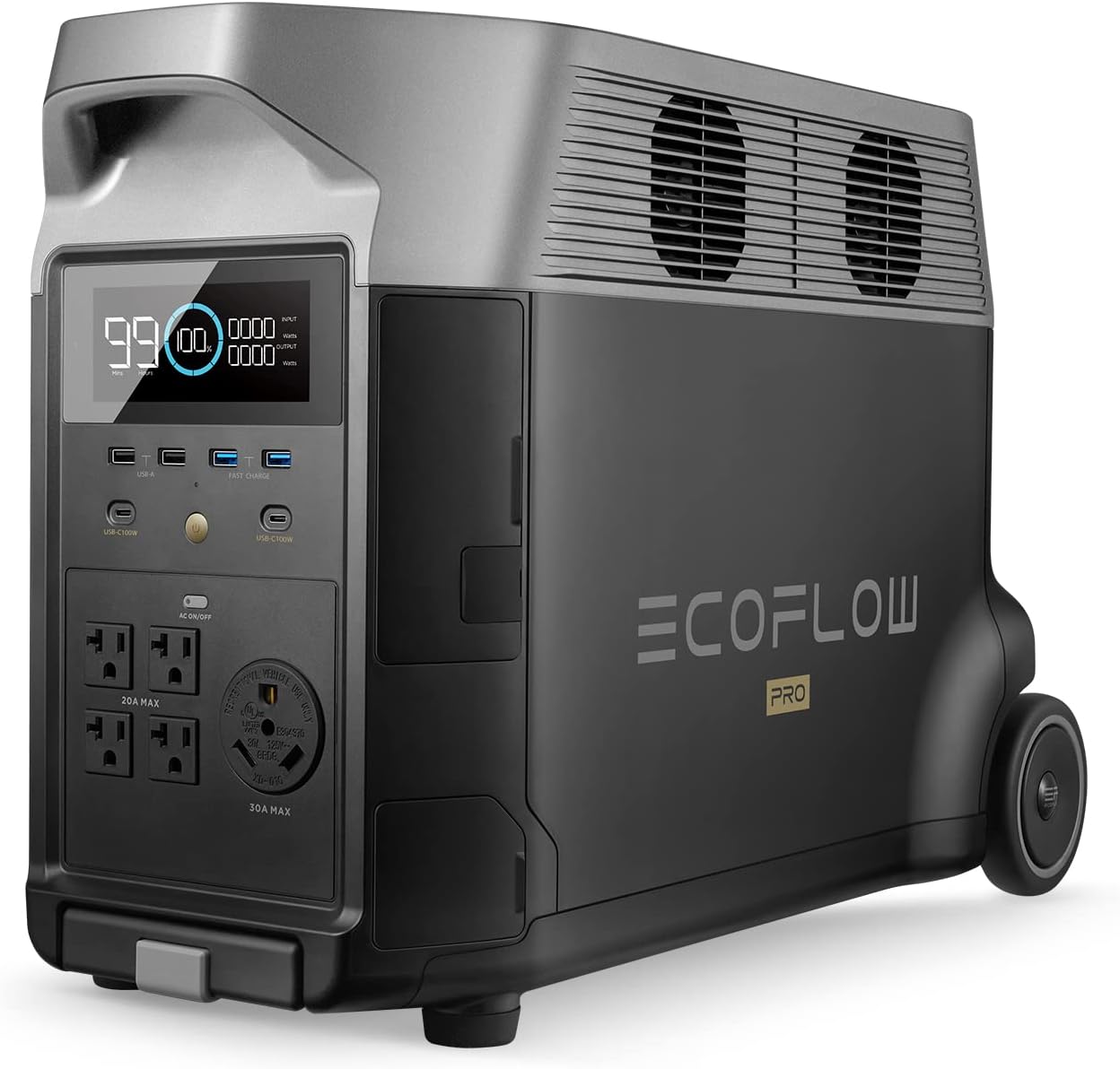 EF ECOFLOW Delta Pro 3600Wh Power Station - Fast Charge Power for Home, Camping & Emergencies