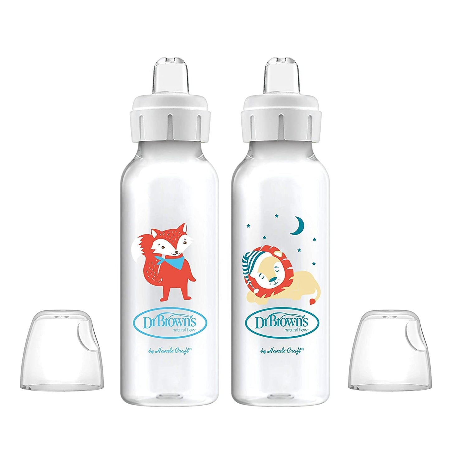 Dr. Brown's Silicone Sippy Bottle, Soft Spout, Cute Design - Easy Sipping