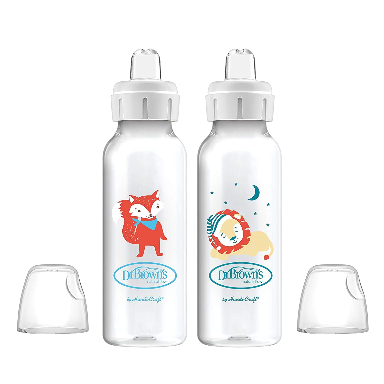 Dr. Brown's Silicone Sippy Bottle, Soft Spout, Cute Design - Easy Sipping