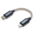OTG Cable iOS to USB C Headphone Amplifier Cable - HiFi 6N Silver