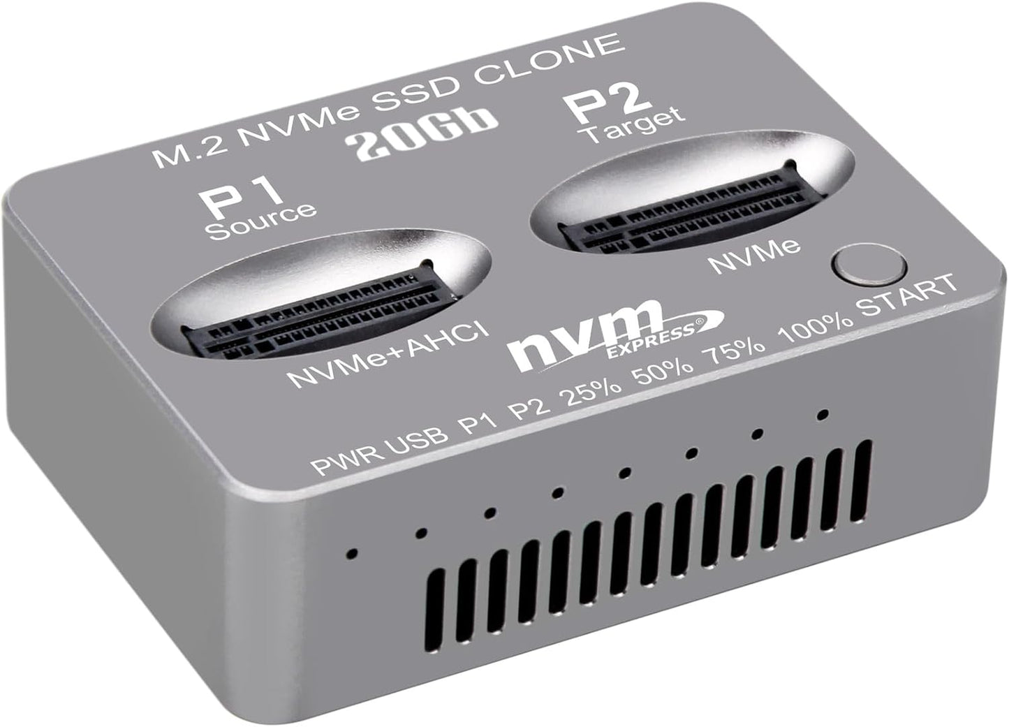 M.2 NVMe SSD Dock for Dual-Bay Offline Cloning and Duplicating