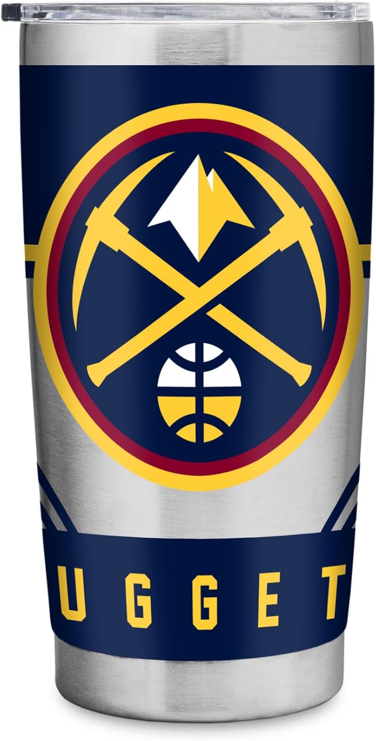 NBA Basketball 20oz Stainless Steel Tumbler with Lid for Drinks
