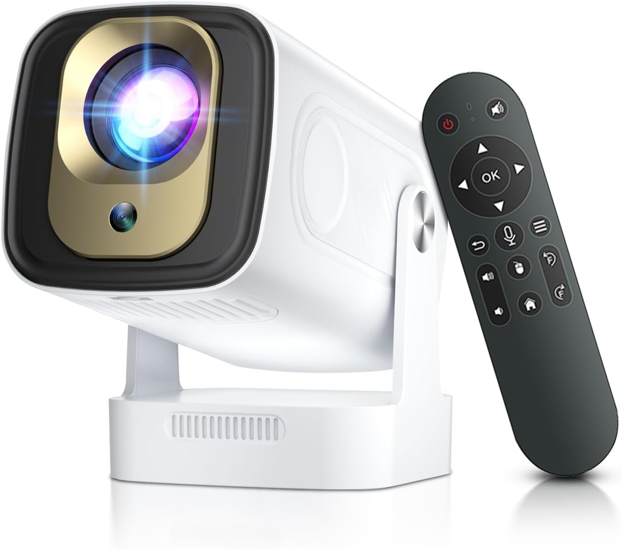 4K Mini Projector with WiFi 6 and Bluetooth for Home Cinema