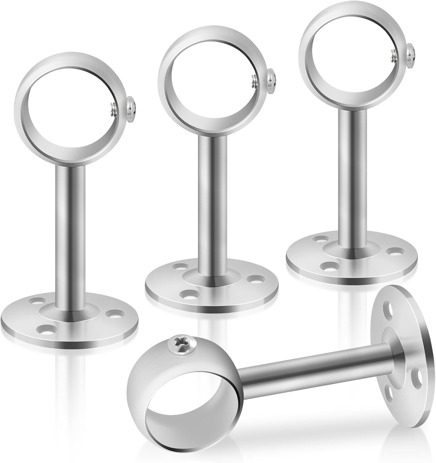 Set of 4 Heavy Duty Ceiling Rod Holders, Stainless Steel