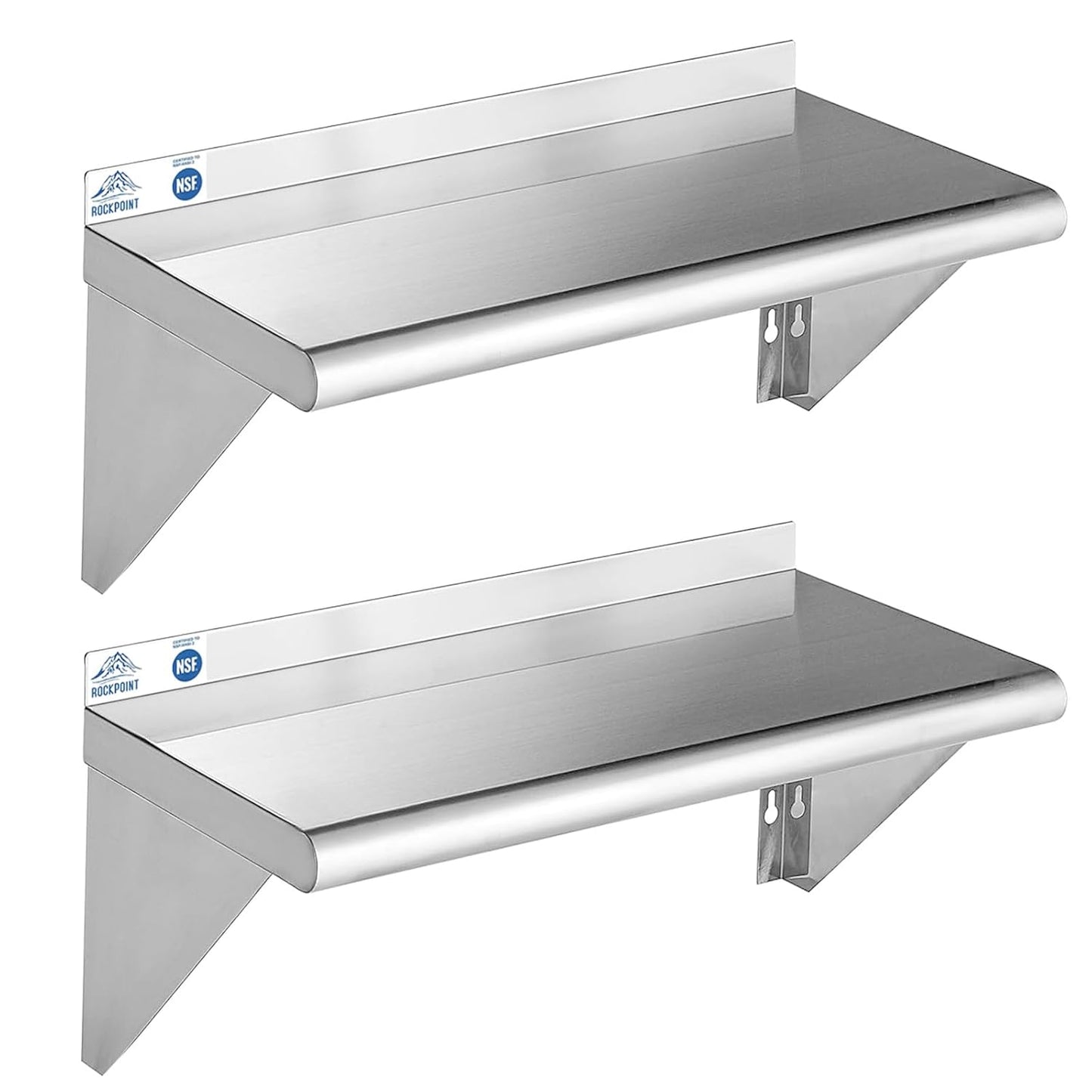 ROCKPOINT Stainless Steel Shelf 12 x 24 Inches for Heavy Use