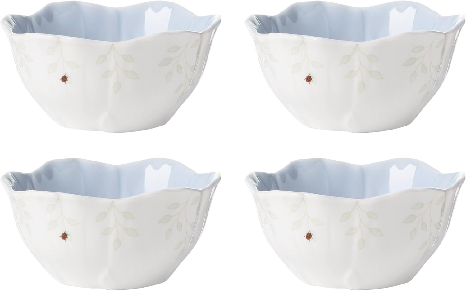 Lenox Butterfly Meadow Floral Dessert Bowls Set of 4 for Elegance