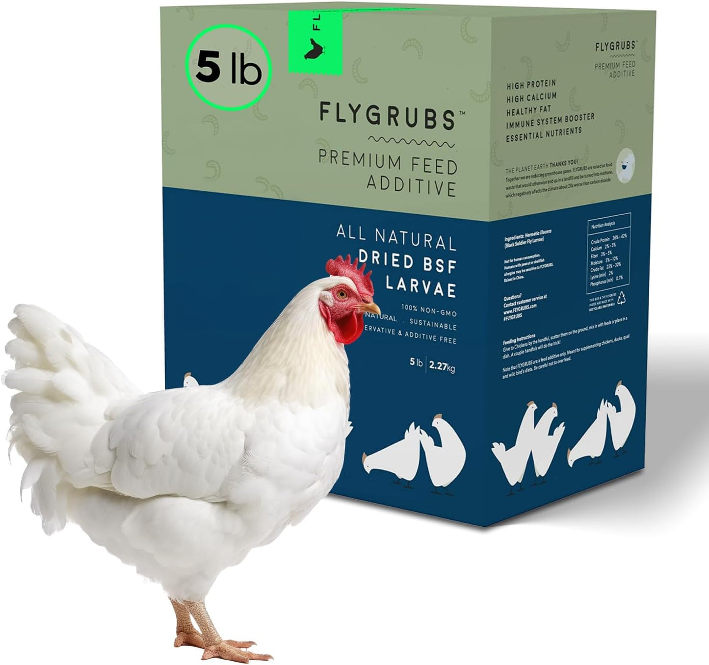 Dried Black Soldier Fly Larvae - High-Calcium Chicken Treats
