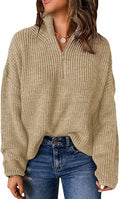 Dokotoo Womens 1/4 Zip V Neck Pullover Sweater - Soft, Warm Knit Other