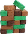 Plush Building Blocks Set of 24 - Soft Foam Stackables for Toddlers