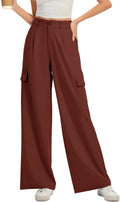 Wide Leg Pants for Women High Elastic Waist - Long Straight Work