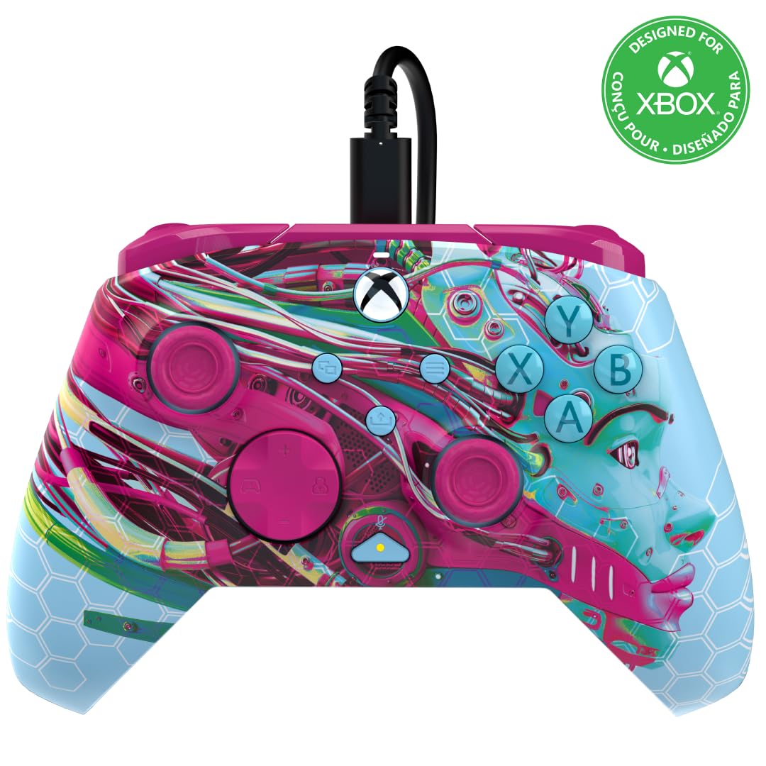 PDP Gaming REMATCH GLOW Enhanced Wired Gamepad for Xbox Series