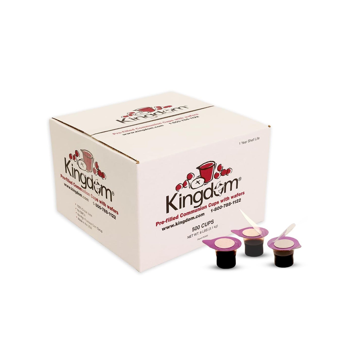 Kingdom Easy Open Prefilled Communion Cups for Holy Eucharist
