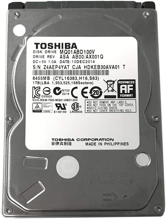 Toshiba 1TB SATA Hard Drive - Fast Loading, 3-Year Warranty