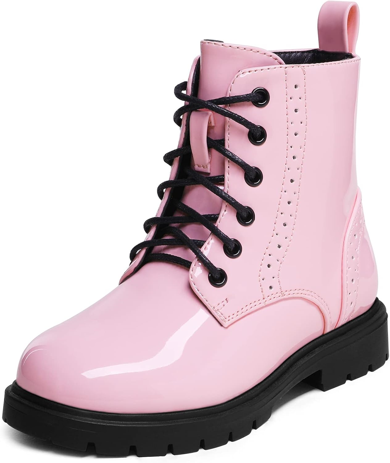DREAM PAIRS Kids Side Zipper Combat Ankle Boots for Style