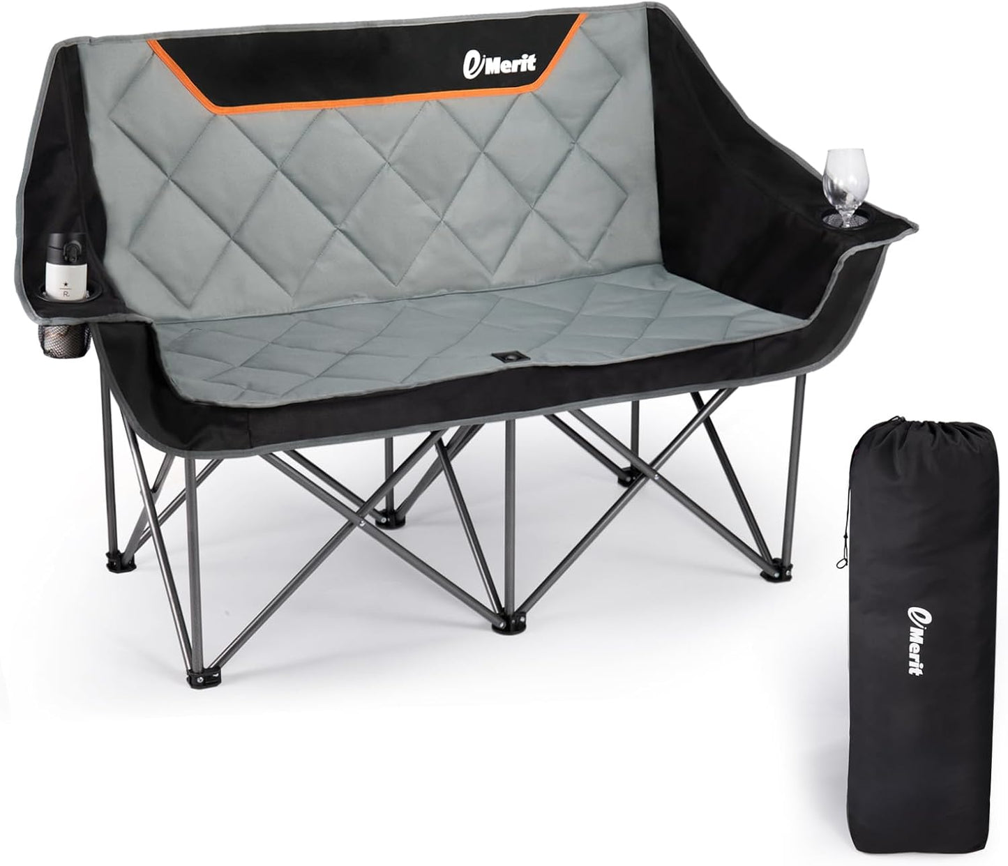 EMERIT Oversized Double Camping Loveseat - 650LBS Support