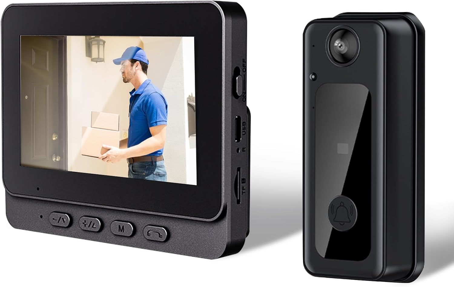 Yunir 8MP 1080P Doorbell Camera: Clear Night Vision