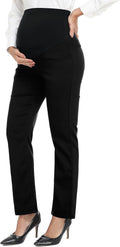 PACBREEZE Women's Maternity Pants for Work - Comfortable Over-Bump you