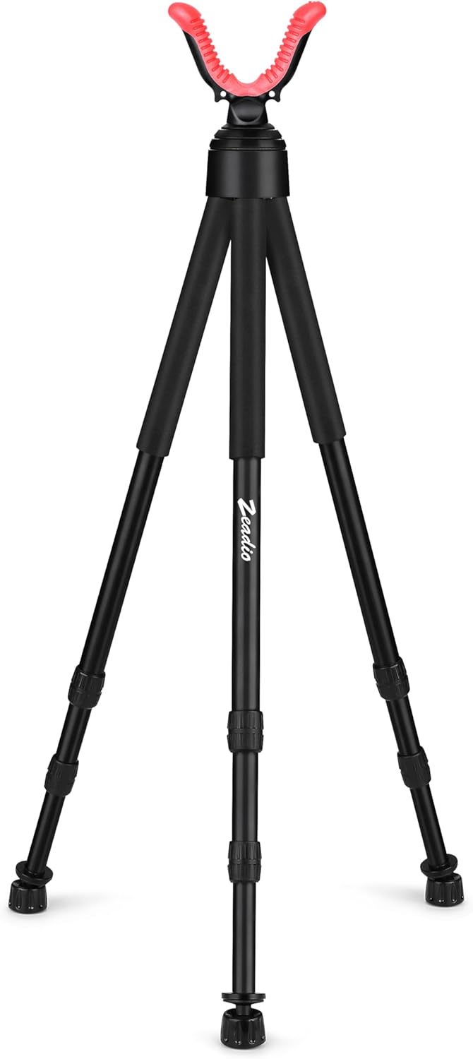 Zeadio Tripod Hunting Rest with Foam Grip and V-Yoke Head