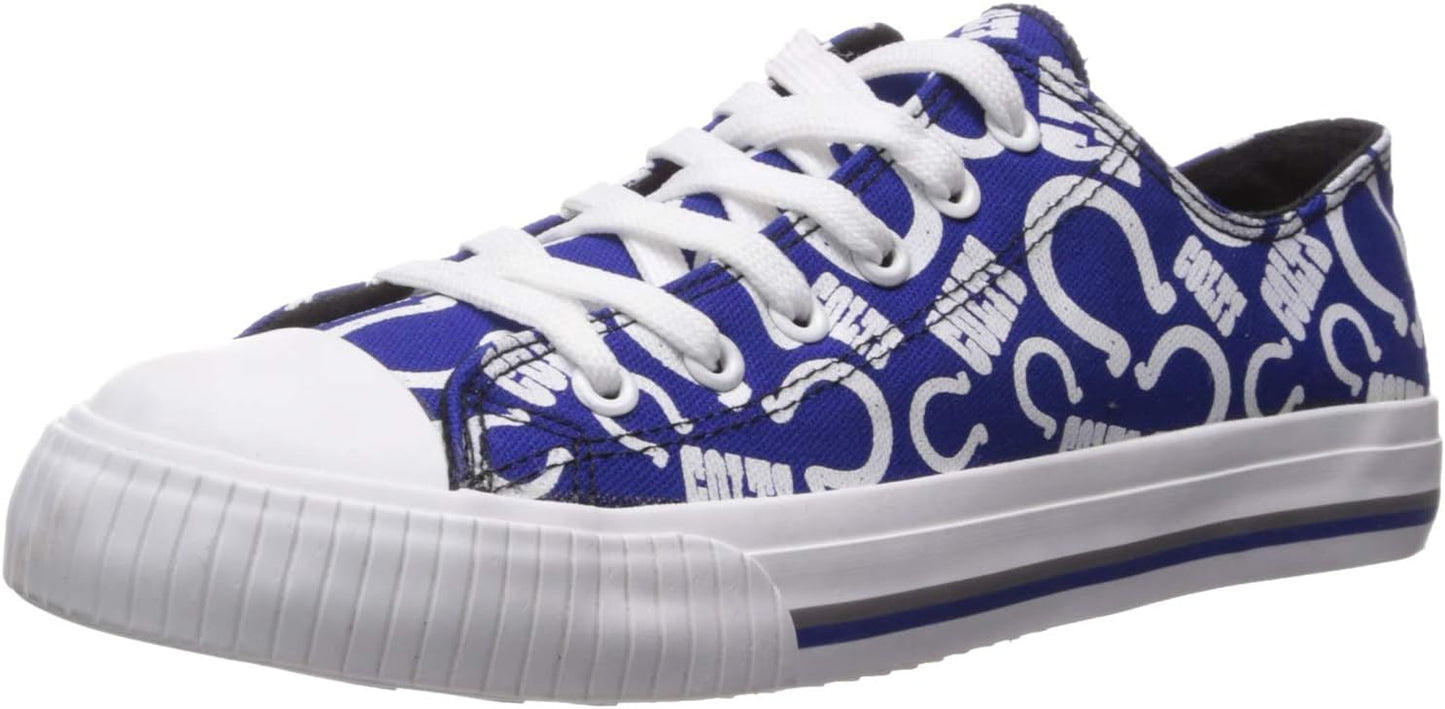 FOCO Women's NFL Team Logo Glitter Low Top Sneakers for Fans
