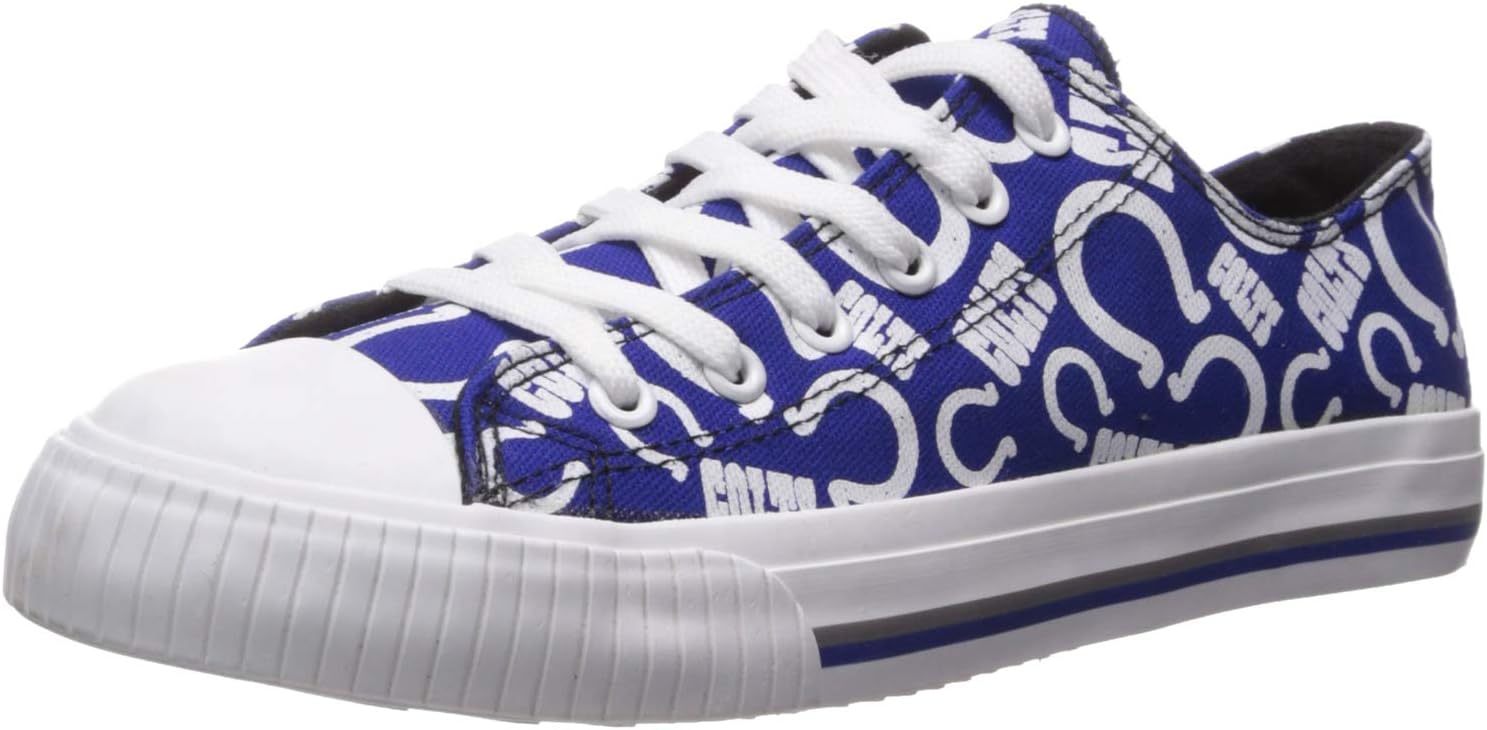 FOCO Women's NFL Team Logo Glitter Low Top Sneakers for Fans